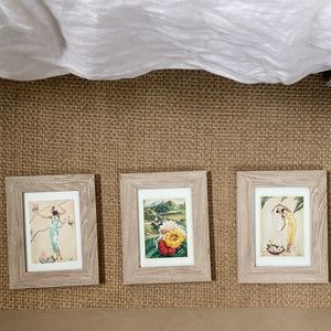 Set of three framed Hawaiian prints